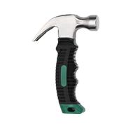 Hotooldo Petit marteau à panne fendue droite en acier forgé de 226,8 g pour réparer le travail du bois et les bâtiments (noir et vert)
