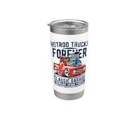 Hotrod Trucks Forever Cartoon Truck Design vieilli Gobelet isotherme en acier inoxydable double paroi