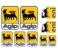 hotrodspirit - Mini Planche de 9 Stickers agip 16x12 Autocollant Deco Voiture Garage