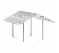 Hotte de cheminée argentée en acier inoxydable 50 x 60 x 37 cm pour poêle à bois et four suédois, accessoire imperméable pour terrasse et foyer, résistant à la chaleur avec design moderne