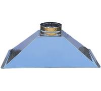 Hotte de four à griller en acier inoxydable L 101 x l 55 x H 36 cm Sortie de fumée diam. 25 cm