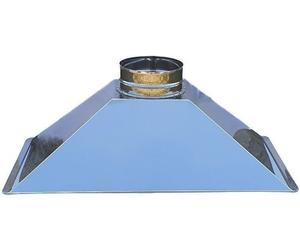 Hotte de four à griller en acier inoxydable L 101 x l 55 x H 36 cm Sortie de fumée diam. 25 cm