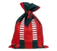 Hotte de Noël en Velours Lutin 70cm Rouge