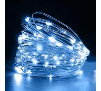 HOTUT Guirlande Lumineuse à Piles, 2 Pièces 2m 20 LED Guirlande Lumineuse en Fil Cuivre, Petite guirlande lumineuse intérieur, LED Décoration pour Chambre, Fête, Mariage, Noël - Blanc froid