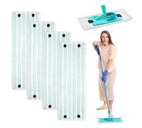 HOTUT Housses de Rechange en Microfibre, 4 Pieces Housse de Rechange avec Boucle, Compatible avec Leifheit Clean Twist M Micro Duo, Housse pour Vadrouille Nettoyante et Absorbante, pour Tous Les Sols