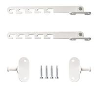 Houdao 2 pièces 18cm Entrebailleur Fenetre Sans Perçage Bloque Fenetre Ouverte et Verrous de Portes avec 4 Vis Bloc Fenetre pour Régler l'ouverture de la Fenêtre (Blanc)