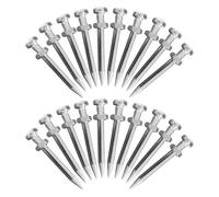 HOUDERCO 20pcs Pointes D'aérateur pour Chaussures de Pelouse en Métal Argenté, Outil D'aération Résistant à l'usure, pour L'aération Jardin en Toutes Saisons