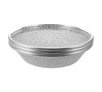 HOUDERCO 3 Pièces Tamis de Jardin Rond en Fer Galvanisé 30x30x7 Cm Maille Métallique Renforcée, pour Tamiser Compost, Sable et Gravier en Culture de Semis et Jardinage
