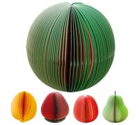 HOUDERCO 5 Pièces Bloc-notes Adhésifs Fruités Autocollants Memo Pratiques pour Prise de Note Quotidienne Bureau École Design Pomme Fraise Agrume Poire et Pastèque