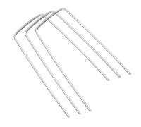 HOUDERCO 50pcs Piquets de Fixation Galvanisés de U en Métal Léger pour Usage Jardin et Ancrage Extérieur Robuste