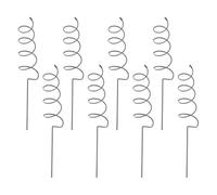 HOUDERCO 8 Pièces Piquet de Support à Tige Unique Support pour Plantes Grimpantes en Fer, Spirale, pour Rosier Chinois, Intérieur et Extérieur, Facile à Insérer, Stable
