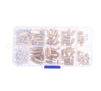 HOUDERCO Assortiment et Rangement Pratique 180 Pièces Vis et Écrous en Laiton et Acier Inoxydable avec Boîte, Production de Précision pour Montage Pcb