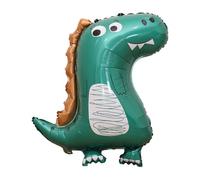 HOUDERCO Ballons en Aluminium Vert Dinosaure pour Fête D'anniversaire Garçon et Filles, Décoration Solide 4 Pièces pour Thème Dinosaure et Ambiance Festive