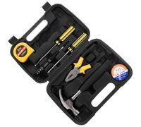 HOUDERCO Boîte à Outils Maison Multi-Fonction en Plastique et Fer, Mini-kit D'outils Solide, pour Réparation Automobile, Présent Fête des Pères