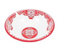 HOUDERCO Bol Mélangeur en Émail Rouge, Bassin Peu Profond, Empilable | Bords Lisses, Matériau Émail, Gain de Place, pour Chiens et Chats, Présent de Crémaillère