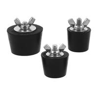 HOUDERCO Bouchons de Piscine Lot de 3 en Caoutchouc pour, Bouchons de Vidange et Skimmer, Compatibles Tuyaux de Piscine de Différents Diamètres, pour Entretien Hivernal