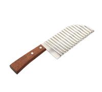 HOUDERCO Couteau Ondulé Outil Polyvalent de Découpe pour Légumes Cuisine en Acier Inoxydable Portable et Facile à Transporter pour Pommes de Terre et Fruits
