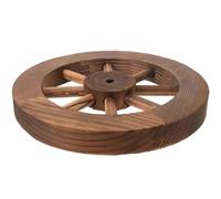 HOUDERCO Décoration Murale Bois Naturel Roue de Calèche 25 CM Vintage pour Chambre Salon Jardin Ambiance Champêtre