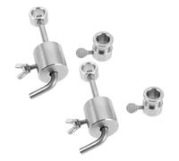 HOUDERCO Ensemble De 2 Poids de Contrepoids Maintien Stable Tige de Rôtissoire en Acier Inoxydable Argenté Installation Facile pour Brochette de Barbecue pour Grill à Gaz Extérieur