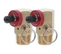 HOUDERCO Ensemble de 2 Valves en Laiton pour Compresseur à Air Portatif avec Orifice de Remplissage, Vanne D'arrêt et Clapet Anti-retour pour Applications Industrielles et Situations