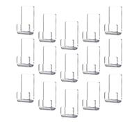 HOUDERCO Étagères Murales en Acrylique Transparent pour Disques Vinyles et CD, Lot de 15 Pièces, Design Fixé Mur, Installation Facile pour Décoration Intérieure