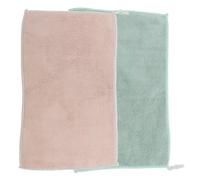 HOUDERCO Lot de 2 Chiffons de Nettoyage Cuisine en Microfibre Absorbante 20x30 Cm Double Face Épais Multifonction pour Vaisselle et Surfaces Ménagères Usage Domestique Écologique