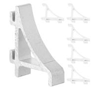 HOUDERCO Lot de 6 Crochets en Aluminium pour Étagère de Réfrigérateur, Installation Simple, Support Solide pour Rangement Frigo