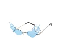 HOUDERCO Lunettes de Fête Accessoire Photo été Vacances Lunettes de Soleil Flamme Légères en Métal et PC pour Décoration de Party Performance