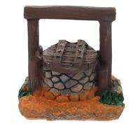 HOUDERCO Ornement de Jardin Miniature en Résine Puits d'eau Vintage Décoratif pour Micro Paysage DIY Apparence Réaliste et Finition Soignée pour Décoration Extérieure