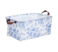 HOUDERCO Panier de rangement pliable en tissu pour cosmétiques et jouets - 38,6 x 26,4 x 19 cm - Motif rétro unique - Résistant quotidien pour salle de séjour et déménagement
