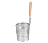 HOUDERCO Passoire à Nouilles en Acier Inoxydable Poignée, Mailles Fines pour Filtrer Huiles et Viandes, Facile à Nettoyer, Cuisine Friture