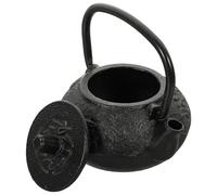 HOUDERCO Petite Théière Décorative en Fer Noir Design Mini et Texture Spéciale, pour Bureau ou Hôtel, Style Rétro Finition Délicate