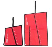 HOUDERCO Pochette à Outils Enroulable 2pcs en Toile Canvas Rouge Légère et Résistante, Compartiments Multiples pour Organiser Clés et Outils Coffre ou Casier