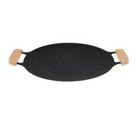 HOUDERCO Poêle à Griller Facile à Ranger Antiadhésive en Fer Noir Chauffe Uniformément pour Barbecue et Camping Cuisson la Maison Plein Air
