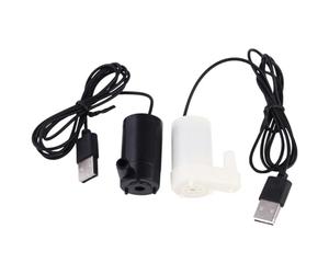 HOUDERCO Pompe à Eau Submersible 1m en Pvc Mini Silencieuse USB 5v 2pcs avec Câble D'alimentation Débit 3l/min Facile à Nettoyer pour Fontaines et Systèmes Hydroponiques