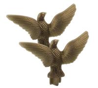 HOUDERCO Tête de Mât de Drapeau en Plastique Or Aigle Facile à Installer Décoration Extérieure Créative pour Mât de Drapeau Commercial et Jardin