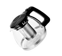 HOUDERCO Tisanière avec Filtre en Verre 1l avec Infuseur Thé en Acier Inoxydable, Poignée Ergonomique, Design Anti-résidus pour Maison et Bureau