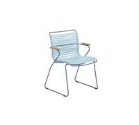 HOUE Chaise à accoudoirs avec dossier bas CLICK Dining - bleu