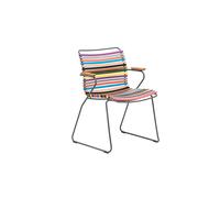 HOUE Chaise à accoudoirs avec dossier bas CLICK Dining - multicolore
