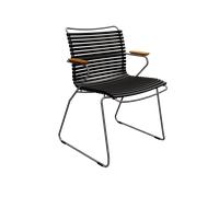 HOUE Chaise à accoudoirs avec dossier bas CLICK Dining - noir