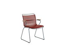 HOUE Chaise à accoudoirs avec dossier bas CLICK Dining - Poivron
