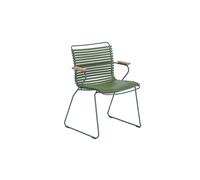 HOUE Chaise à accoudoirs avec dossier bas CLICK Dining - vert olive