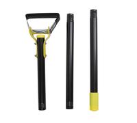 Houe de jardin avec long manche réglable, poignée en boucle, en acier inoxydable, en 3 pièces, idéale pour le désherbage et les travaux de jardinage