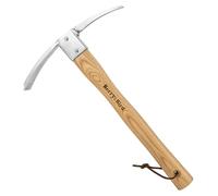 Houe de jardin, modèle "Pickel", avec une pointe en acier inoxydable et un manche en bois