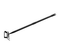 Houe de Jardinage Désherbeur Mécanique en Acier Inoxydable Noir | Outil Portable pour Massifs et Fleurs, Usage Jardin et Entretien Extérieur, Léger et Maniable