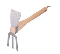 Houe Jardin 2 en 1 Binette - Manche Hêtre avec Griffes, Convient pour Désherbage Ameublissement Lumiryn