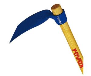 Houe standard REVEX - Outil de jardinage - Tête en acier forgé trempé - Manche en bois de frêne verni