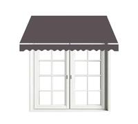 HOUKOIKBUG Toile De Remplacement Store Banne Toile De Rechange for Auvent De Terrasse 2/2.5/3/3.5/4/5m Toile D'Auvent pour Store Banne, Polyester, Imperméable(Dark Gray,7.8x6.5ft/240x200cm)