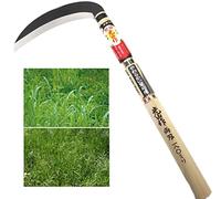 豊稔企販(HOUNEN KIHAN) Faux Manuel Japonaise Lame Double Tranchant Acier Yasugi Fauchage Taille Tondre Herbe Désherber Outil Jardin Jardinage Fabriqué au Japon