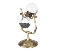 Hourglass Sablier d'ornement - 30 minutes - Minuteur précis - Outil de suivi du temps - Artisanat - Décoration en verre - Pivotant à 360° - En métal antique - Avec socle - Pour la maison, la cuisine